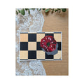 Hand-Painted Postcard No. 10 — Heirloom Tomato on Checkerboard, full artwork