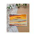 Hand-Painted Postcard No. 12 — Blazing Sunset, full artwork