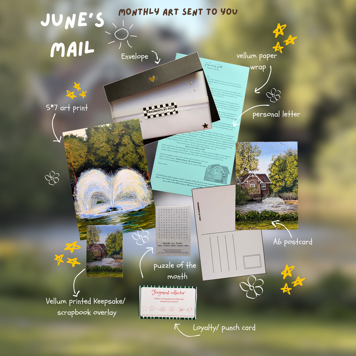 Fragments by Post – Monthly Snail Mail Club | Atelier by Sandra