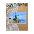 Hand-Painted Postcard No. 4 — De Kat Windmill, full artwork