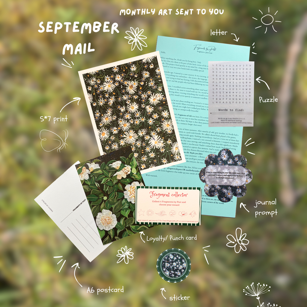 Fragments by Post – Monthly Snail Mail Club | Atelier by Sandra