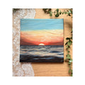 Dusk — full artwork, acrylic sunset over waves on canvas
