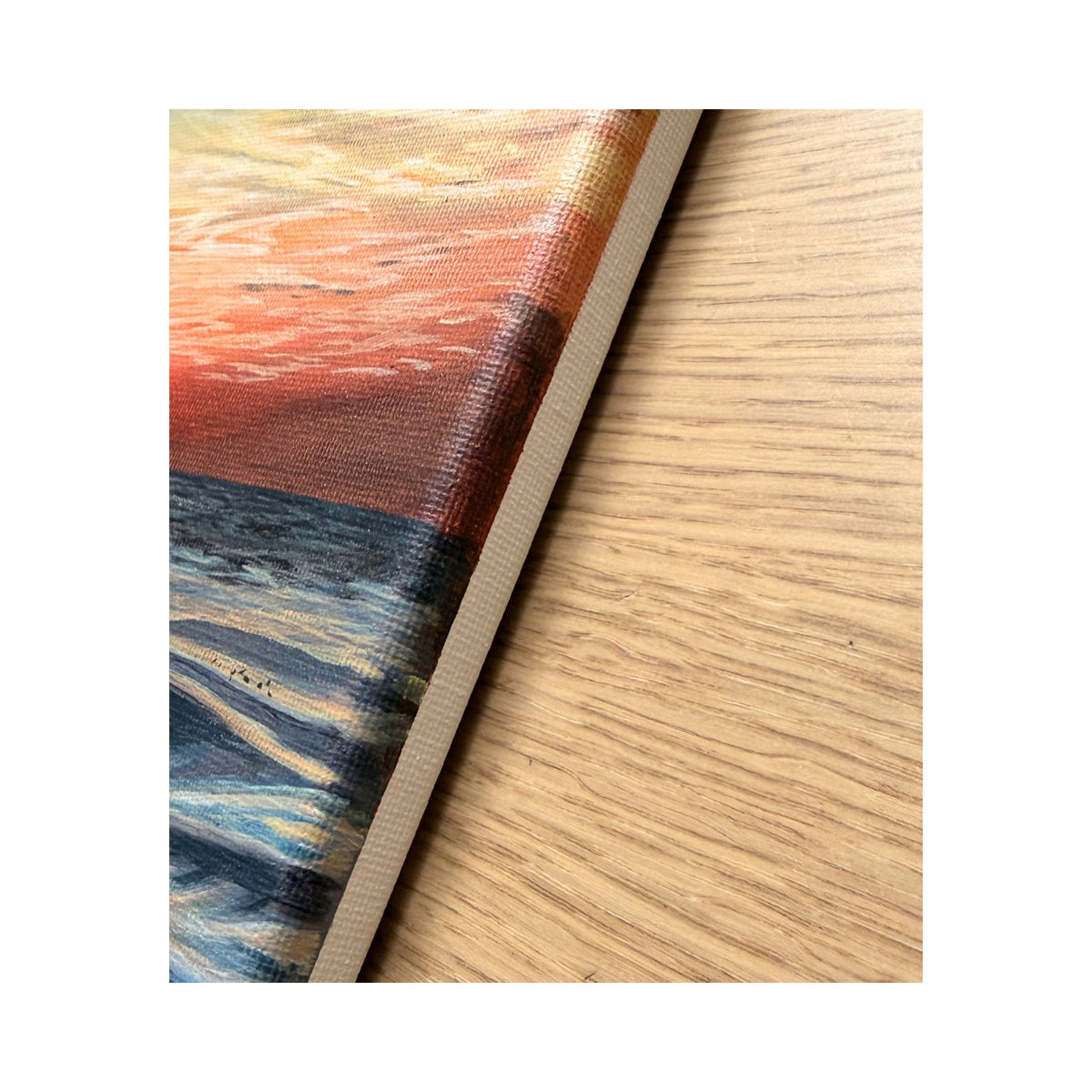 Dusk — side view showing canvas depth and painted edges