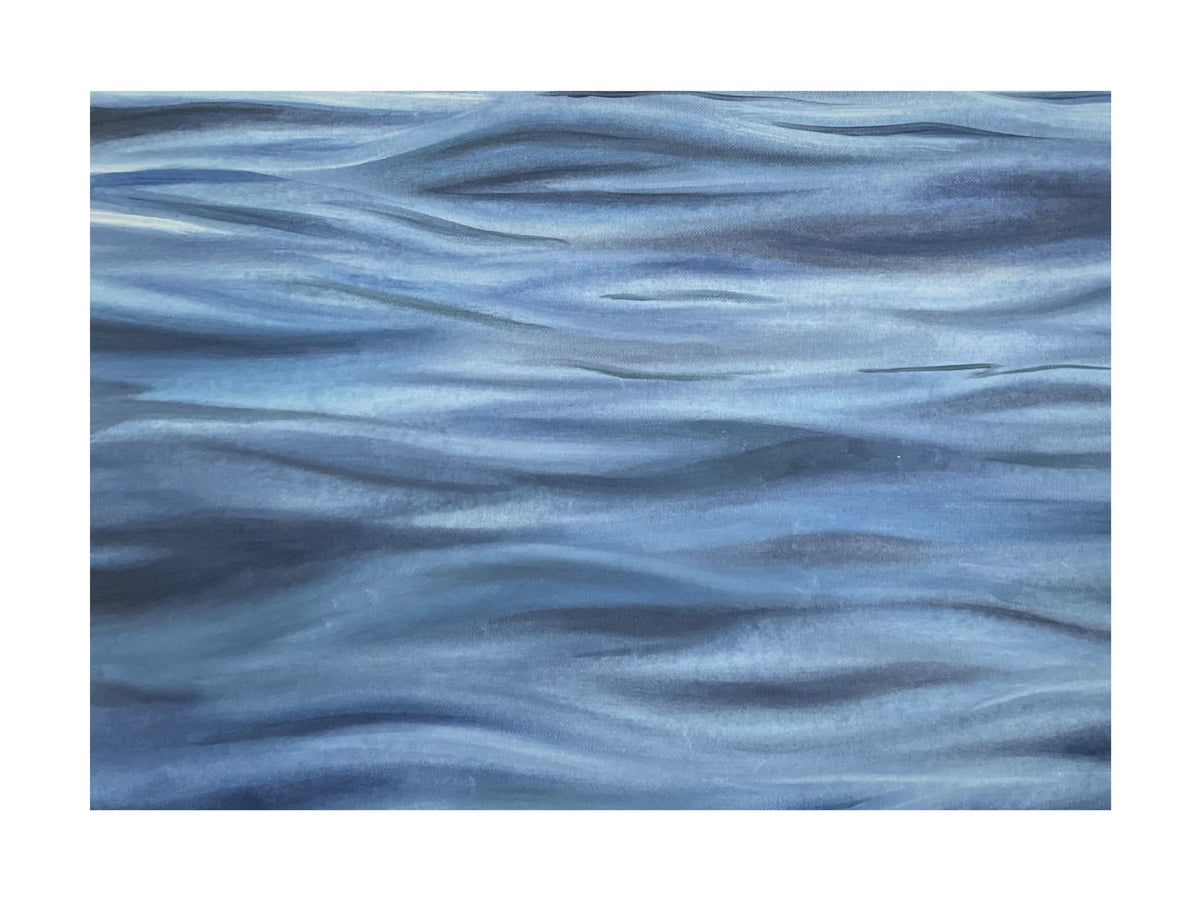 Still — full artwork, oil water ripple study in blue