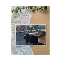 Hand-Painted Postcard No. 7 — Amsterdam Canal in Winter, full artwork