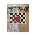 Hand-Painted Postcard No. 9 — Cherry Tomatoes on Checkerboard, full artwork