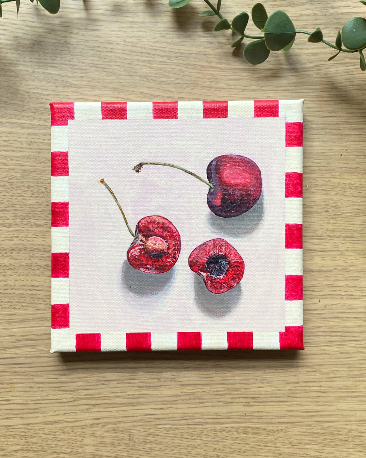 Rainbow Orchard — Cherries, unframed canvas