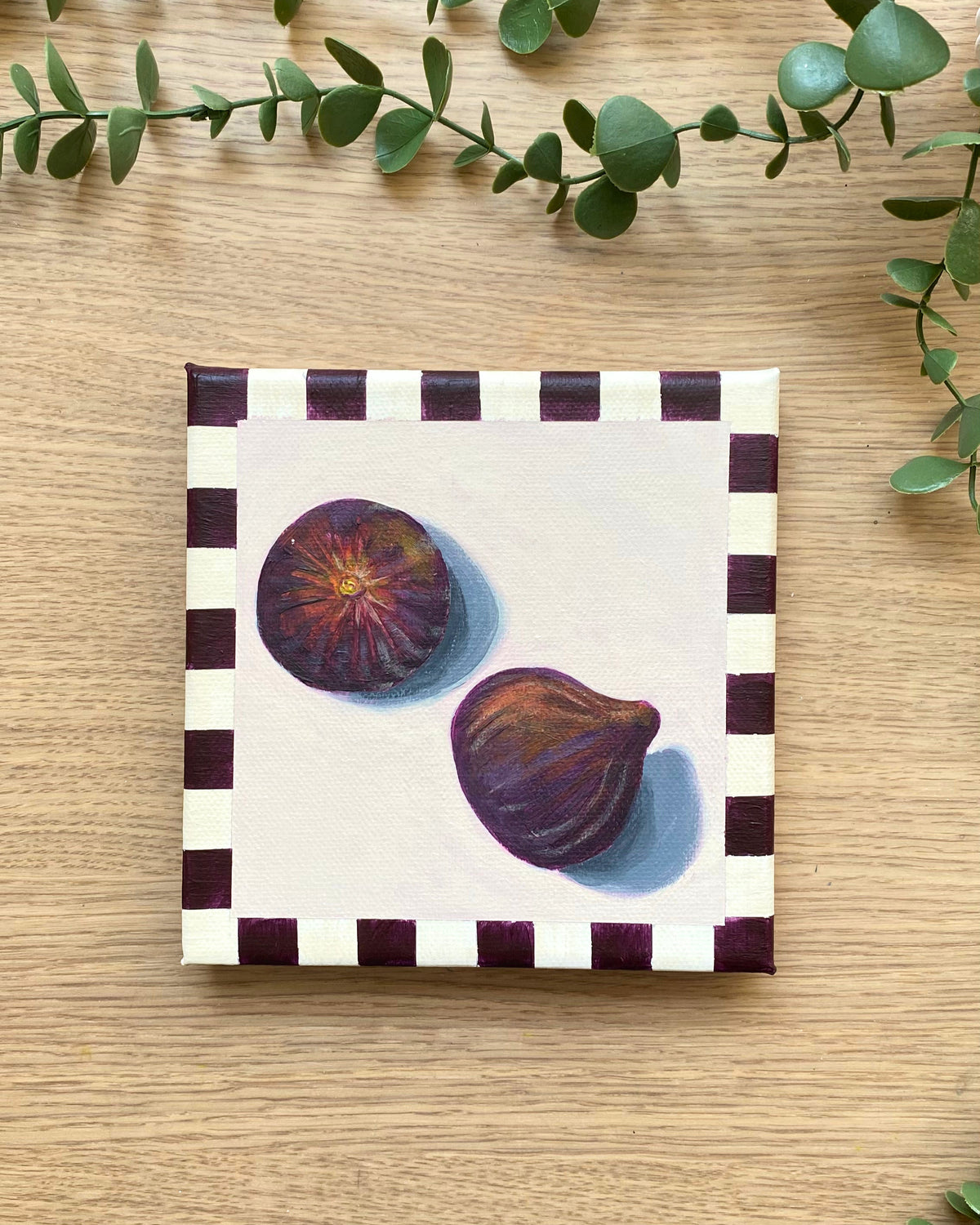 Rainbow Orchard — Fig, unframed canvas