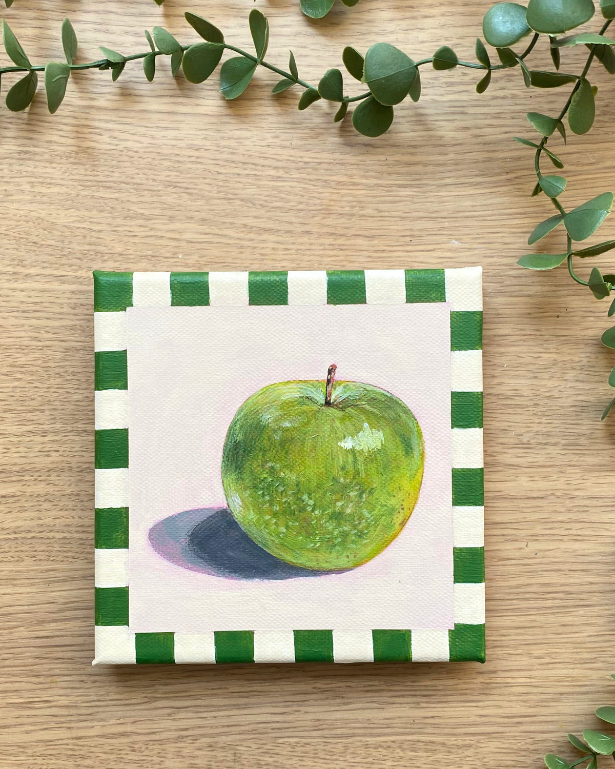 Rainbow Orchard — Green Apple, unframed canvas