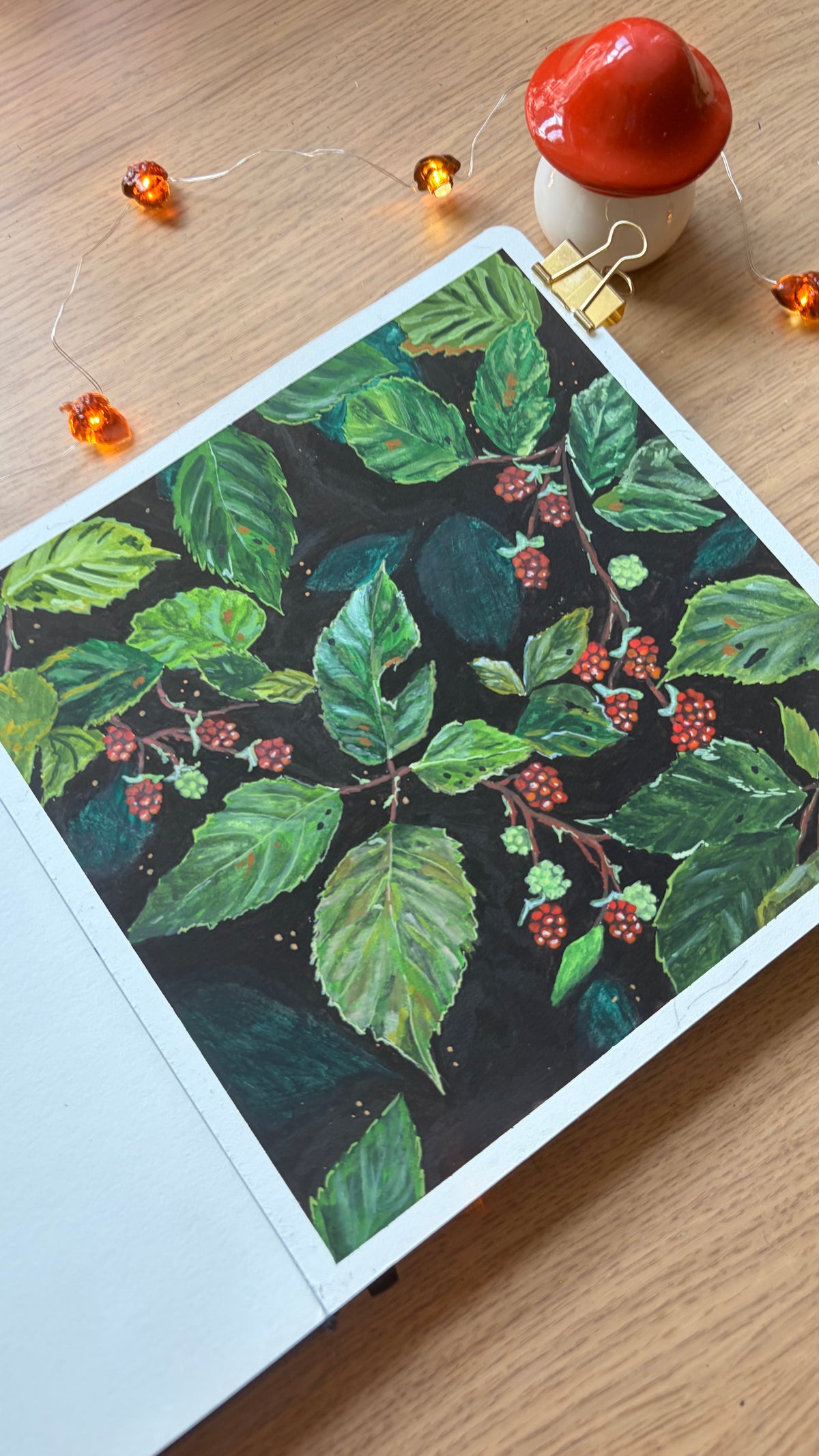 Among the Brambles — second angle in sketchbook