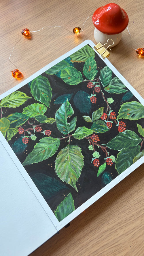 Among the Brambles — second angle in sketchbook