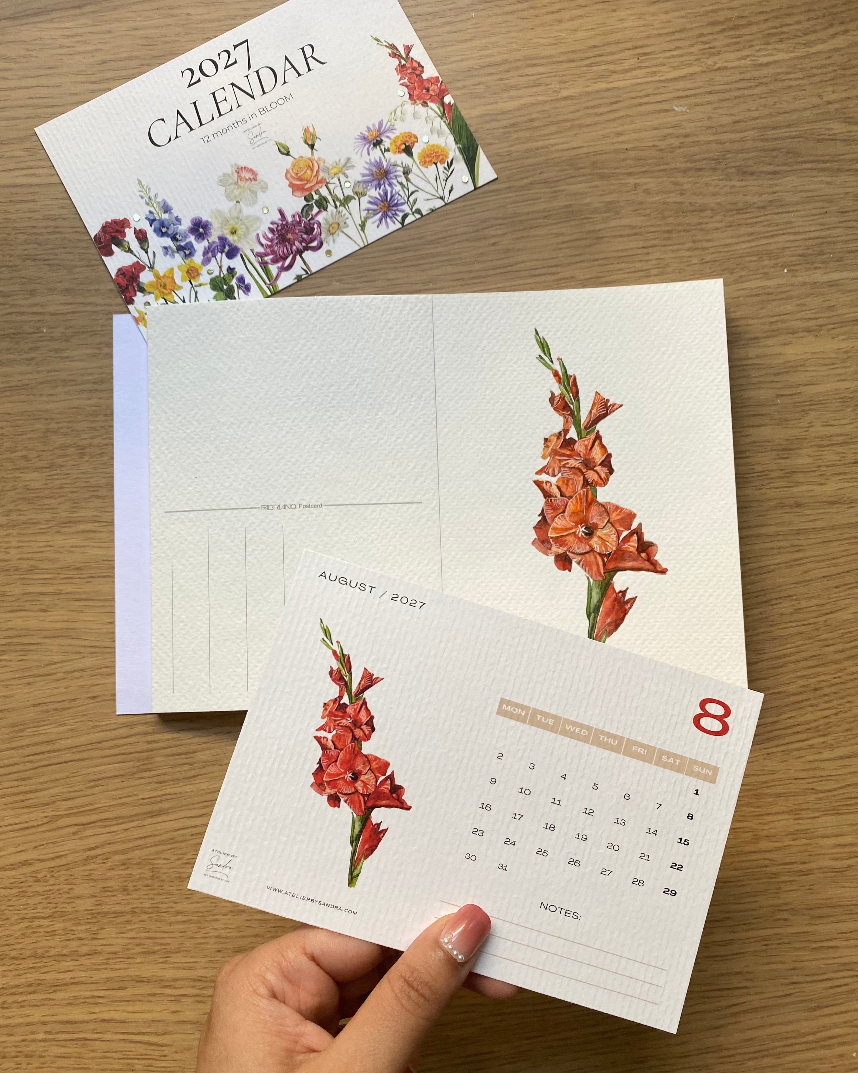 12 Months in Bloom – 2027 Desk Calendar