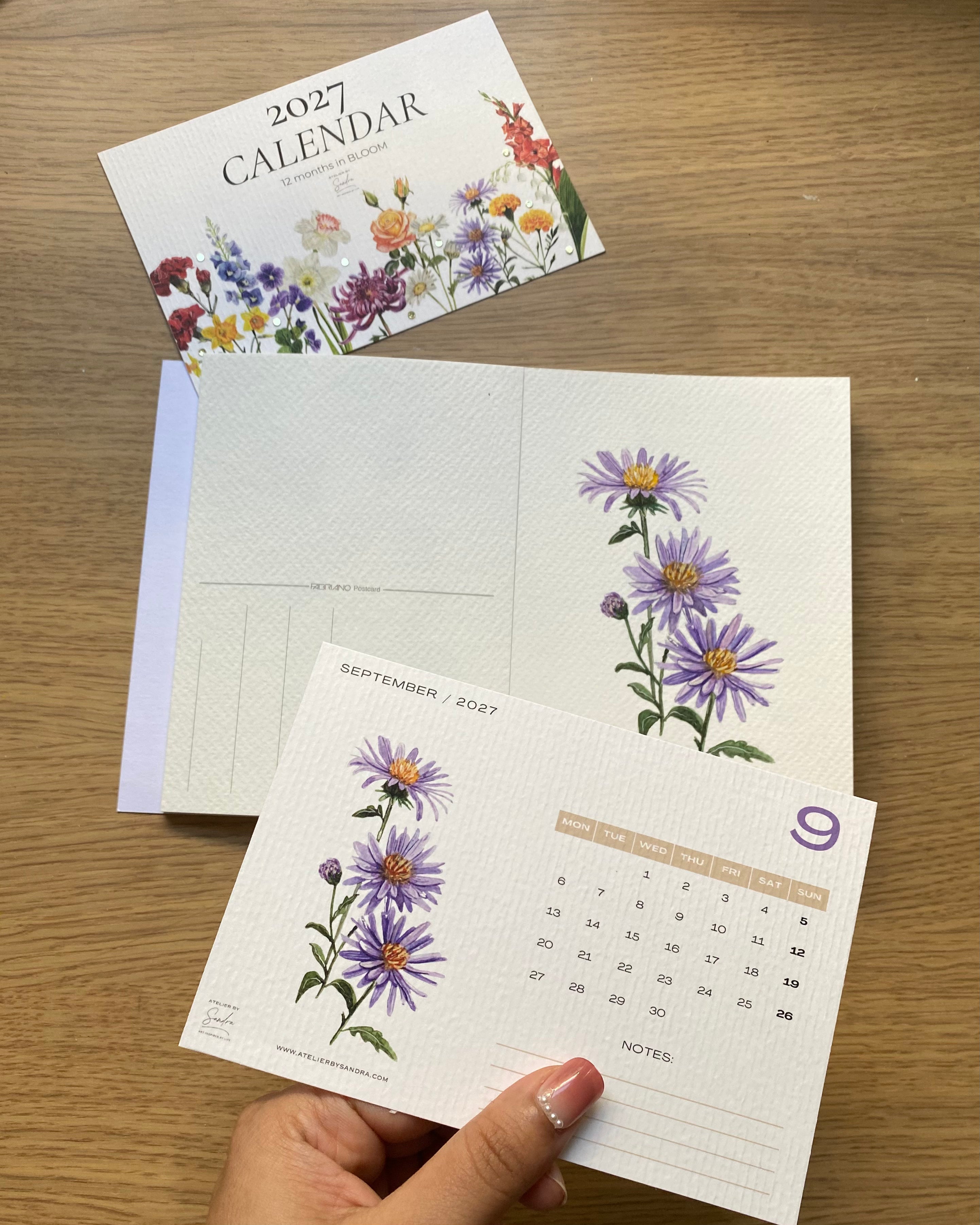 12 Months in Bloom – 2027 Desk Calendar