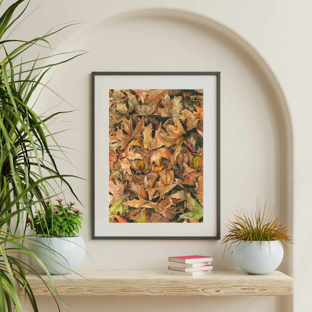 Rustle — framed mockup in interior setting
