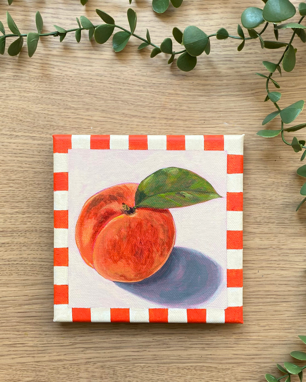 Rainbow Orchard — Peach, unframed canvas