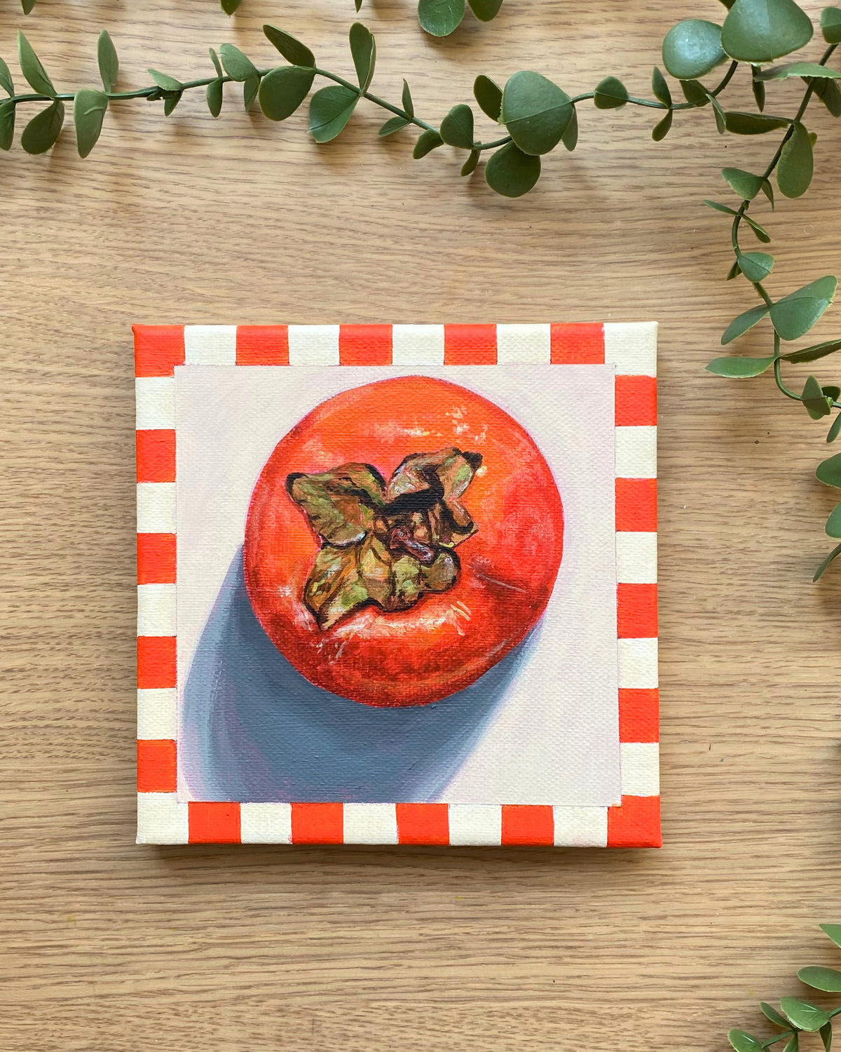Rainbow Orchard — Persimmon, unframed canvas