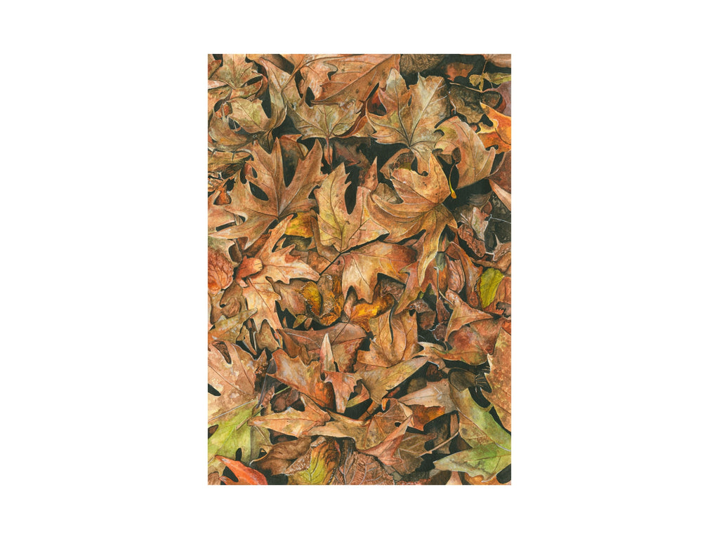 Rustle — full artwork, watercolour autumn leaves