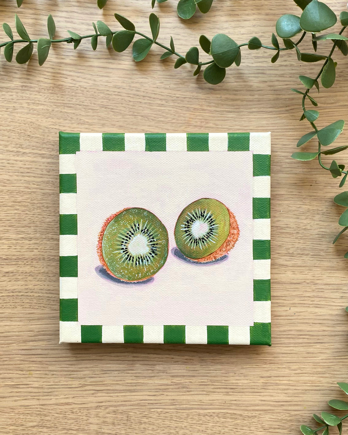 Rainbow Orchard — Kiwi, unframed canvas